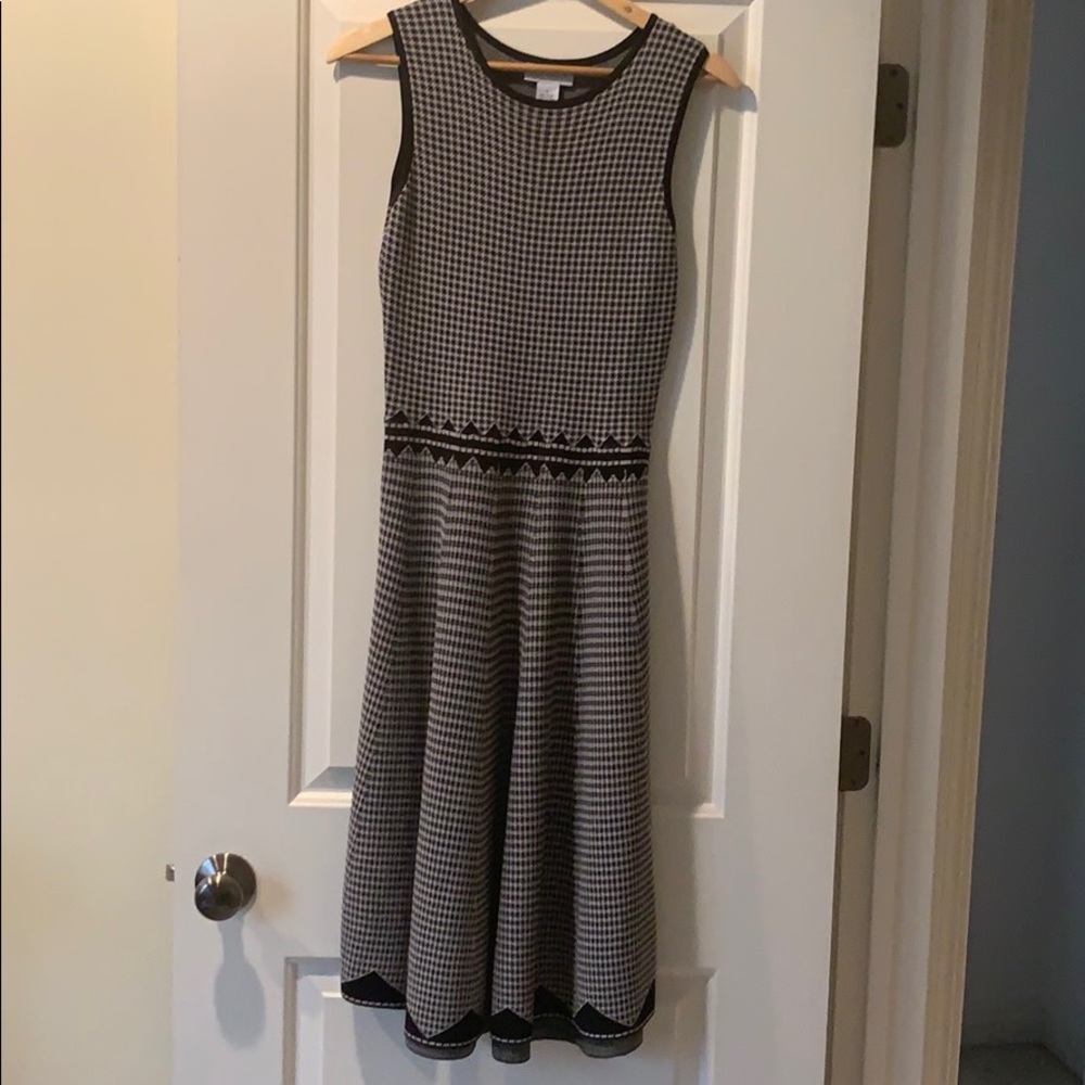 Carmen Marc Valvo black and white dress